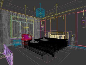 bedroom - chinese style-9430 3D 모델