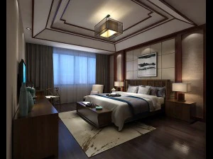 camera da letto - stile cinese -9432 Modello 3D