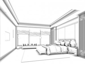 bedroom - chinese style-9433 3D Model