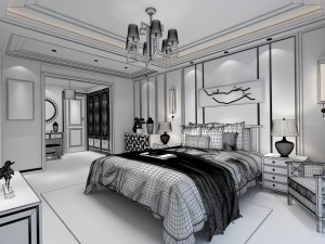 bedroom - chinese style -9434 3D Model