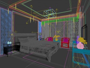 bedroom - chinese style-9435 3D-Modell