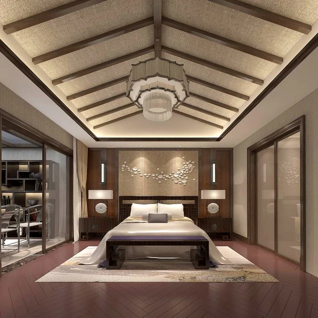bedroom - chinese style-9436 3D Model .c4d .max .obj .3ds .fbx .stl .blend 