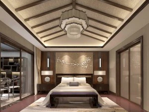 camera da letto - stile cinese-9436 Modello 3D