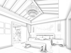 bedroom - chinese style-9436 3D 모델