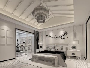 bedroom - chinese style-9436 3D Model