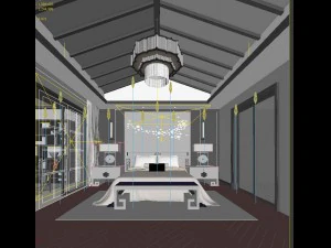 bedroom - chinese style-9436 3D Model