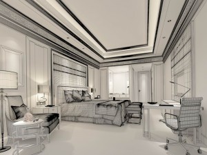 bedroom - chinese style -9437 3D 모델