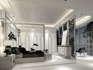bedroom - chinese style -9440 3D-Modell