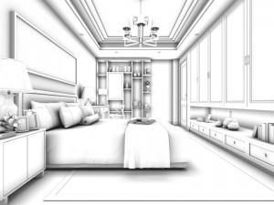 bedroom - chinese style -9441 3D 모델