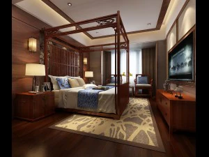 camera da letto - stile cinese -9442 Modello 3D
