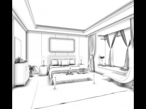 beautifully stylish and luxurious bedrooms 07 3D Model