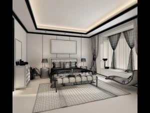 beautifully stylish and luxurious bedrooms 07 3D Model