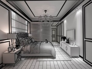 beautifully stylish and luxurious bedrooms 08 3D 모델