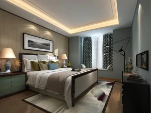 Wunderschön stilvolle und luxuriöse Schlafzimmer 09 3D Modell