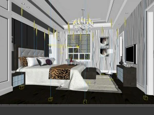 beautifully stylish and luxurious bedrooms 13 3D Model