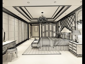 beautifully stylish and luxurious bedrooms 14 3D Model