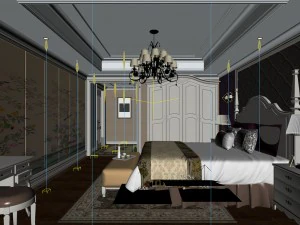 beautifully stylish and luxurious bedrooms 14 3D Model