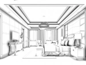 beautifully stylish and luxurious bedrooms 15 3D Model