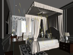 beautifully stylish and luxurious bedrooms 16 3D Model