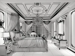 beautifully stylish and luxurious bedrooms 20 3D Model