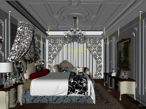 beautifully stylish and luxurious bedrooms 20 3D Model