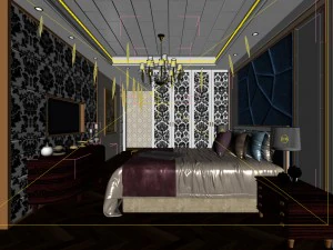 beautifully stylish and luxurious bedrooms 22 3D Model