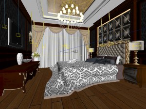 beautifully stylish and luxurious bedrooms 25 3D Model