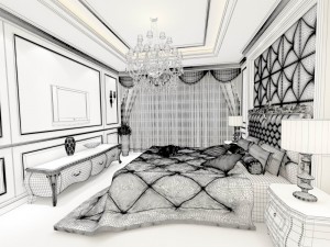 beautifully stylish and luxurious bedrooms 25 3D Model