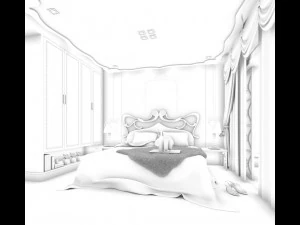 beautifully stylish and luxurious bedrooms 27 3D Model