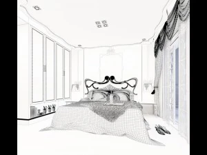 beautifully stylish and luxurious bedrooms 27 3D Model