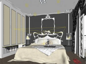 beautifully stylish and luxurious bedrooms 27 3D Model