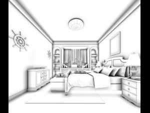 beautifully stylish and luxurious bedrooms 33 3D Model