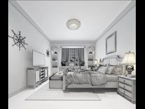 beautifully stylish and luxurious bedrooms 33 3D Model