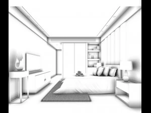 beautifully stylish and luxurious bedrooms 35 3D Model