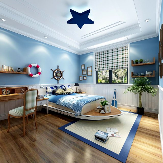 beautifully stylish and luxurious bedrooms 40 3D Model .c4d .max .obj .3ds .fbx .stl .blend 
