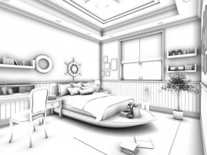 beautifully stylish and luxurious bedrooms 40 3D Model