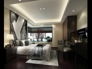 खूबसूरती से स्टाइलिश और शानदार बेडरूम 45 3D मॉडल