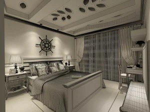 美しくスタイリッシュで豪華なベッドルーム 48 3Dモデル