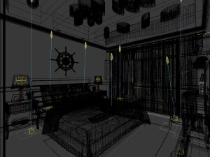 美しくスタイリッシュで豪華なベッドルーム 48 3Dモデル