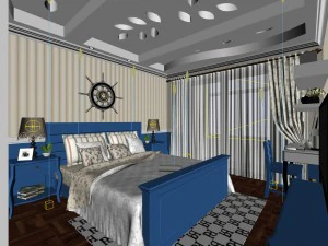 美しくスタイリッシュで豪華なベッドルーム 48 3Dモデル