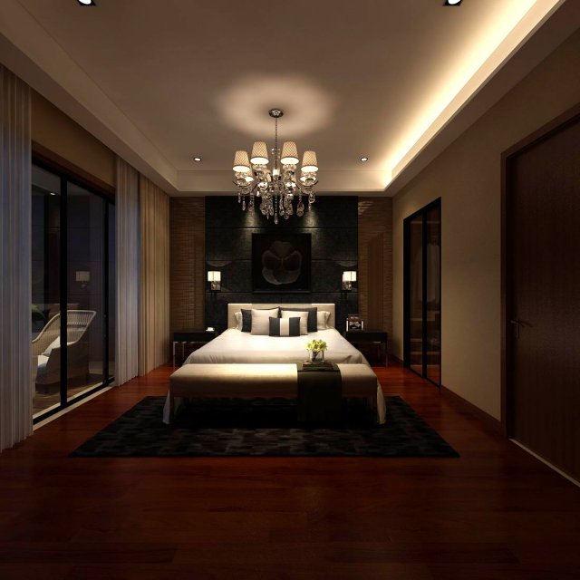 beautifully stylish and luxurious bedrooms 49 3D 模型 .c4d .max .obj .3ds .fbx .stl .blend 