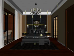 beautifully stylish and luxurious bedrooms 49 3D Model