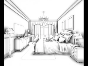 beautifully stylish and luxurious bedrooms 51 3D Model