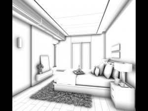 beautifully stylish and luxurious bedrooms 53 3D Model