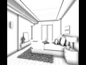 beautifully stylish and luxurious bedrooms 53 3D Model