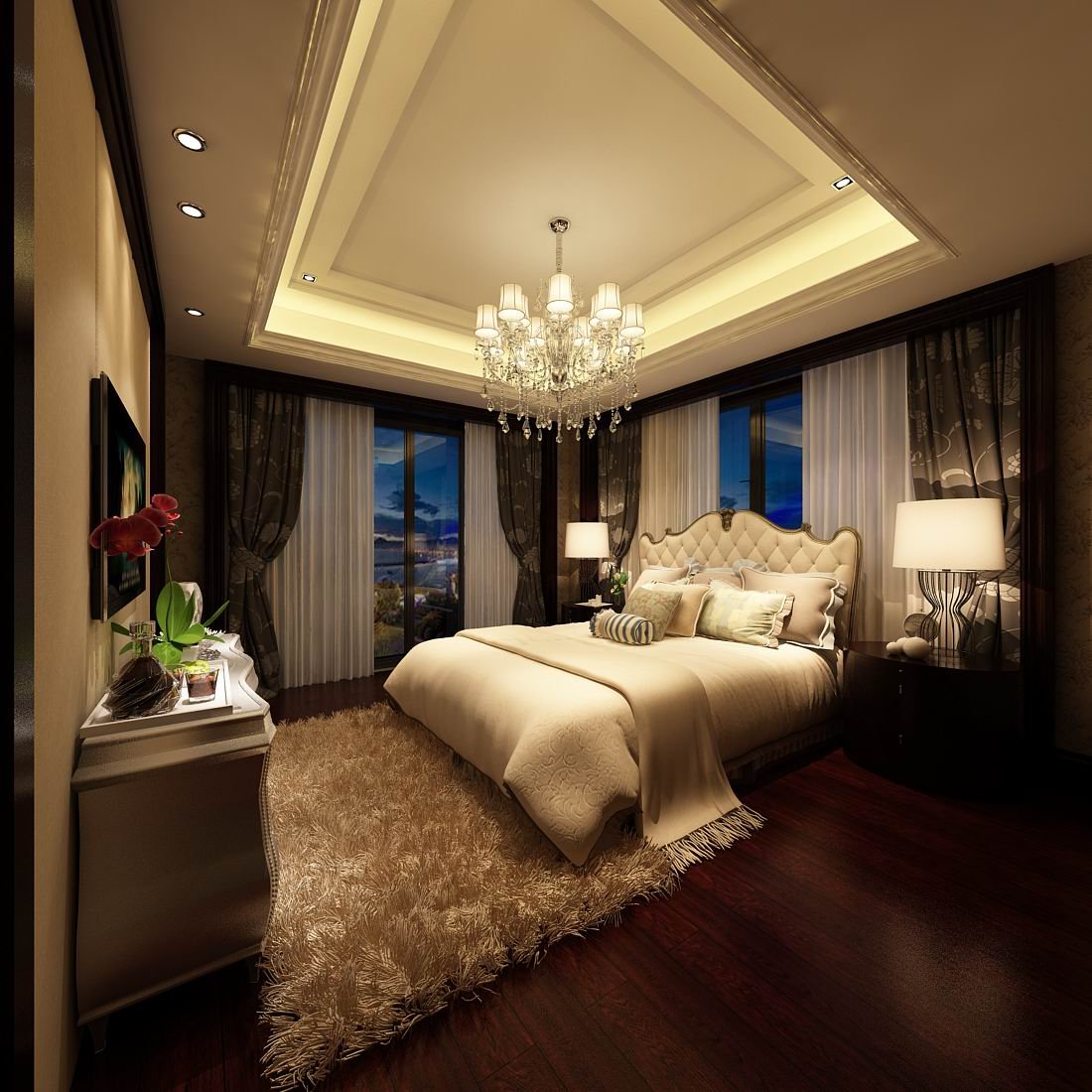 Beautifully Stylish And Luxurious Bedrooms 54 3d Model In Bedroom