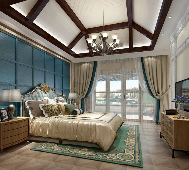 beautifully stylish and luxurious bedrooms 55 3D-Modell .c4d .max .obj .3ds .fbx .stl .blend 