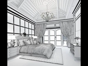beautifully stylish and luxurious bedrooms 55 3D Model