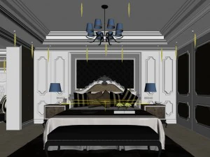 beautifully stylish and luxurious bedrooms 57 3D Model