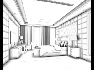 beautifully stylish and luxurious bedrooms 60 3D Model